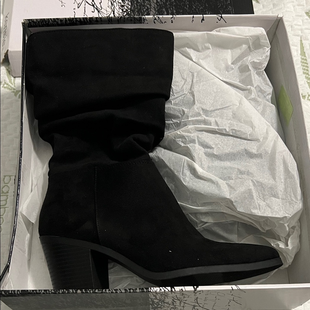 Kensie Black Heeled Boots for Women
